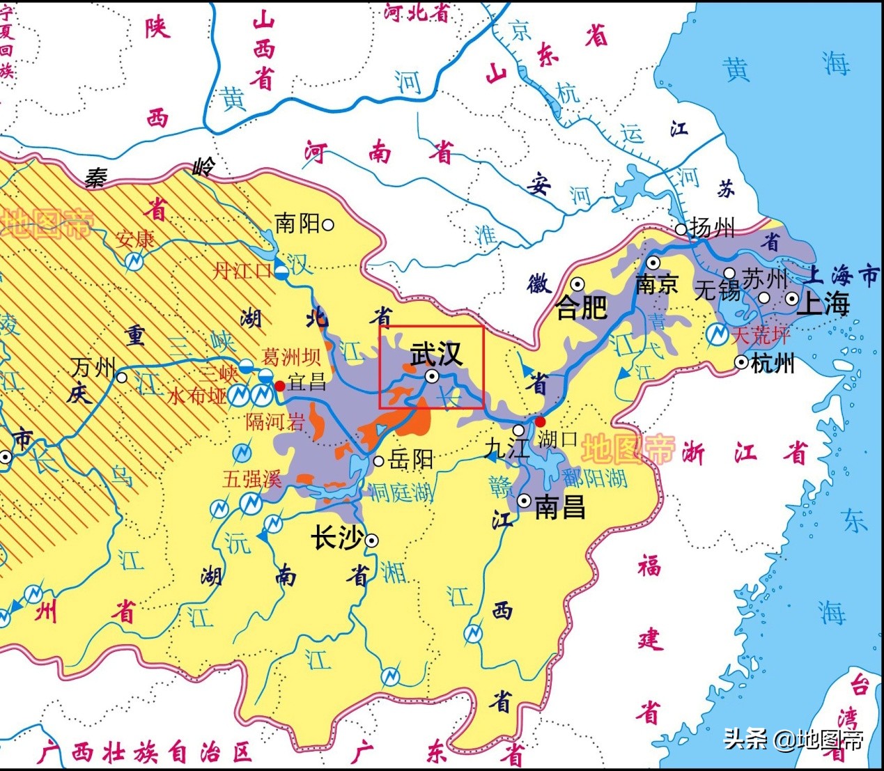 武汉租界分布图(武汉有武昌区,汉阳区,为何没有汉口区?