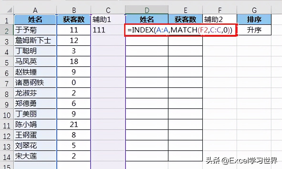 只需 Excel 函数就能实现，选下拉菜单，表格就能自动升或降序排序