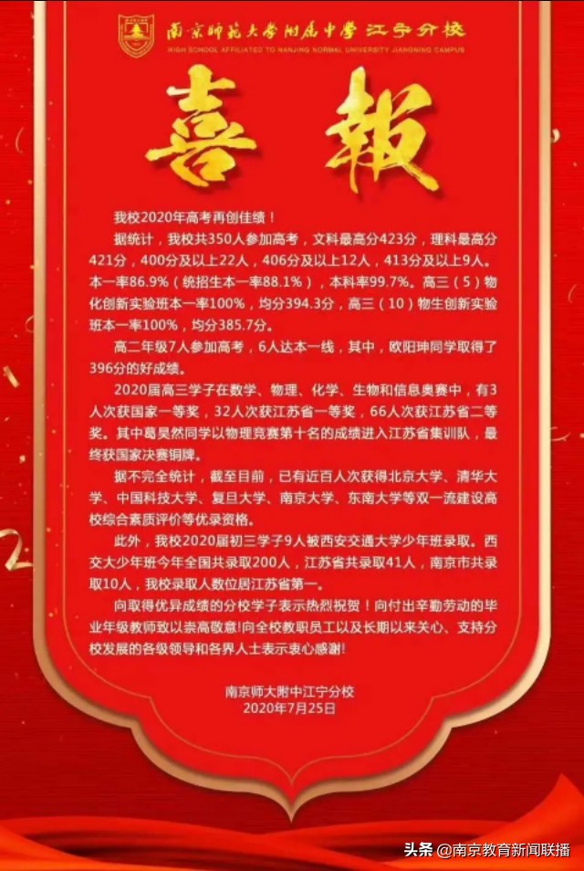 2020年高考，南京“考情”如何？速来围观权威发布！