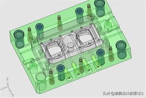 简单亦复杂的电视基座，大神才能驾驭款，一套经典的模具设计方案