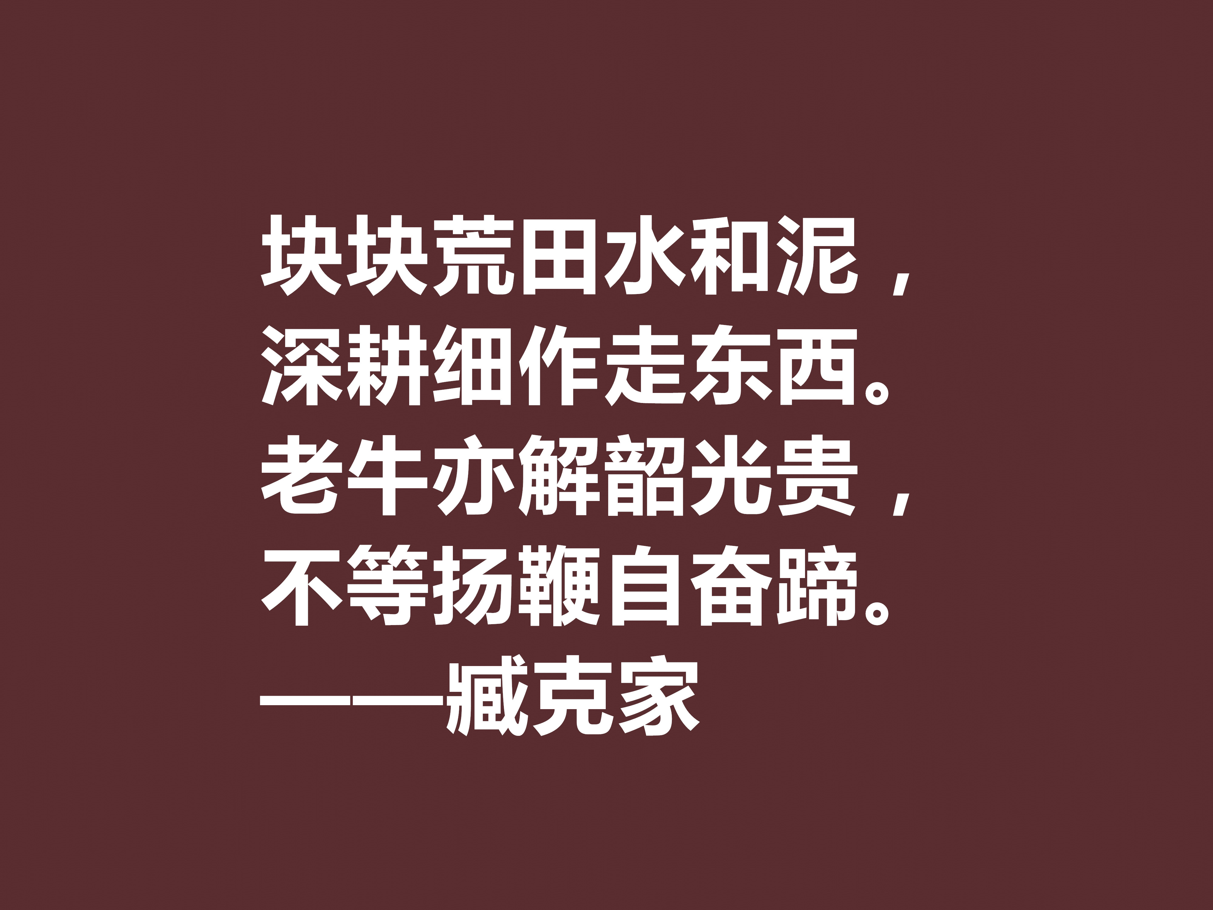 他的一生是一部我国新诗史诗，臧克家十句美句，透露浓厚的中国风