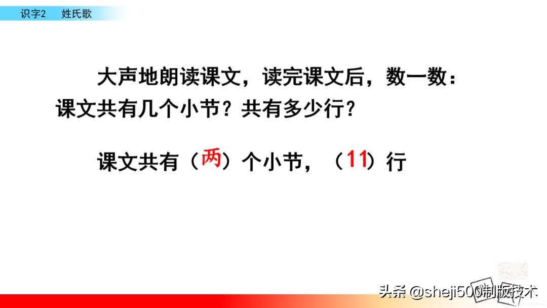 【预习】部编版一年级语文下册识字2《姓氏歌》知识点+图文讲解