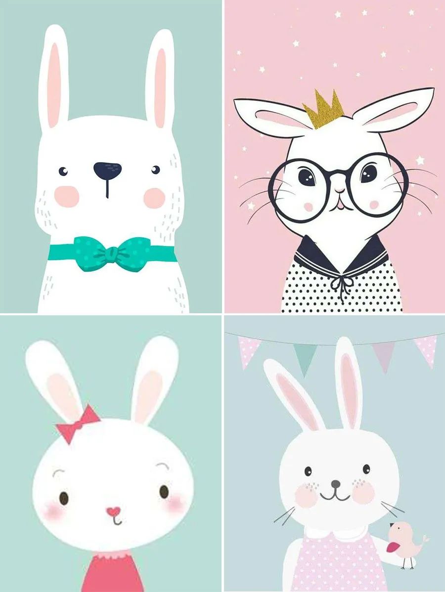 兔子玩偶怎么画(儿童画教程|花丛中的小兔子)