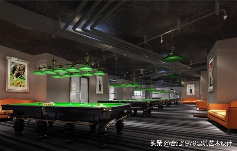 合肥台球会所装修设计效果图展示