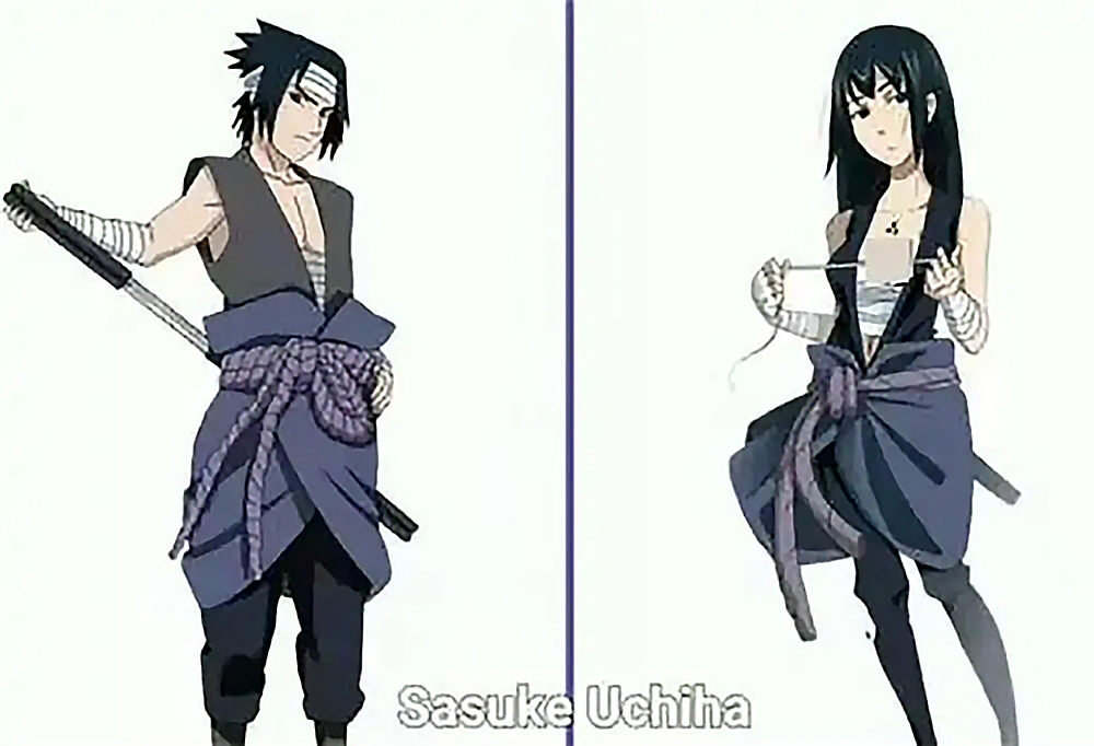 火影:男角色女性化,鸣人佐助辣眼睛,我爱罗好美