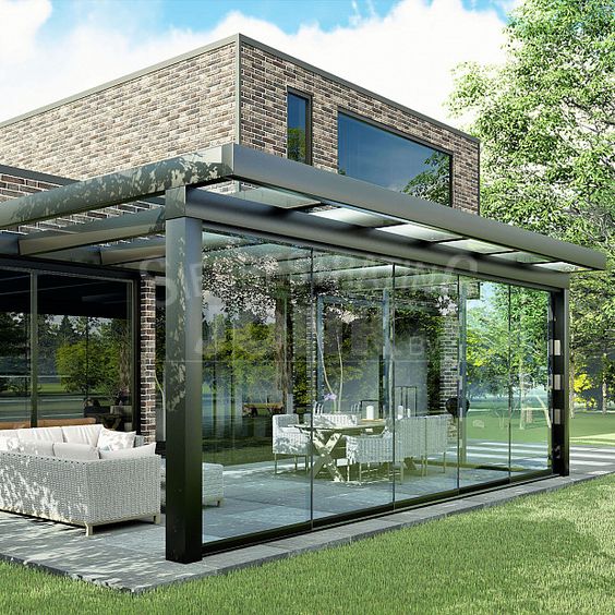 阳光房合集:玻璃房解决了业主对花园庭院担心的问题,好看又实用