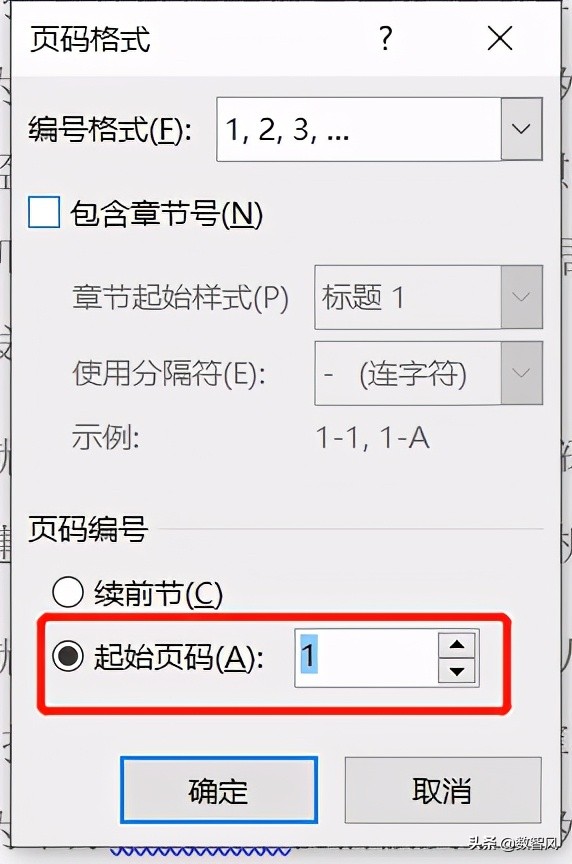 word页码的分节设置方法