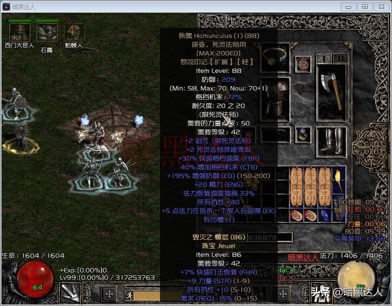 暗黑2纯招死灵法师应选什么盾牌？