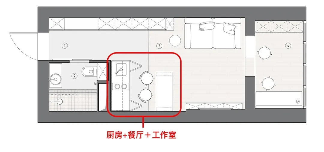 单身厨房4秘诀,多赚5㎡好收纳,省空间还高颜值!平面图都有了