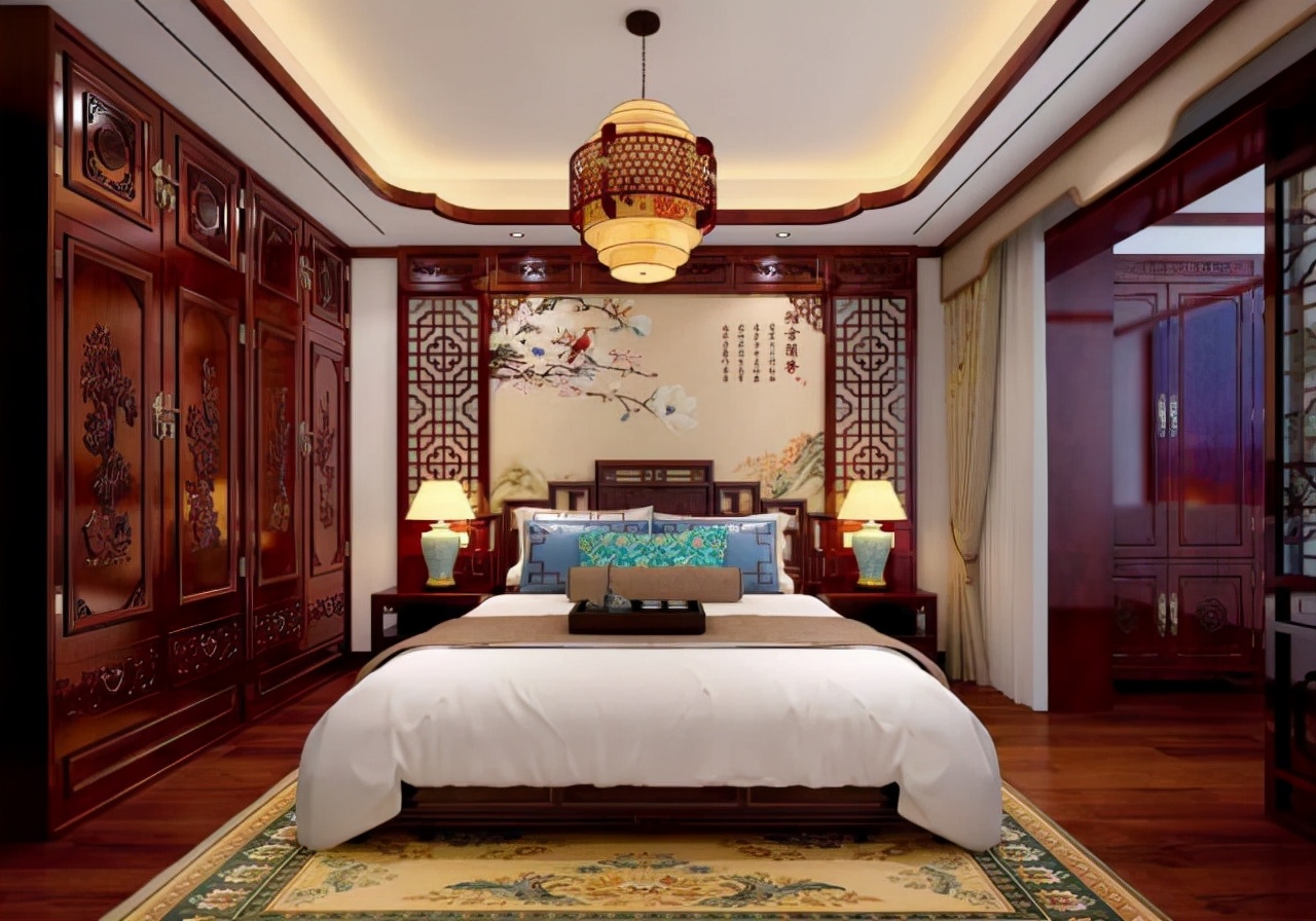 这才叫中式风，218㎡古典别墅，里面的红木装修太美了