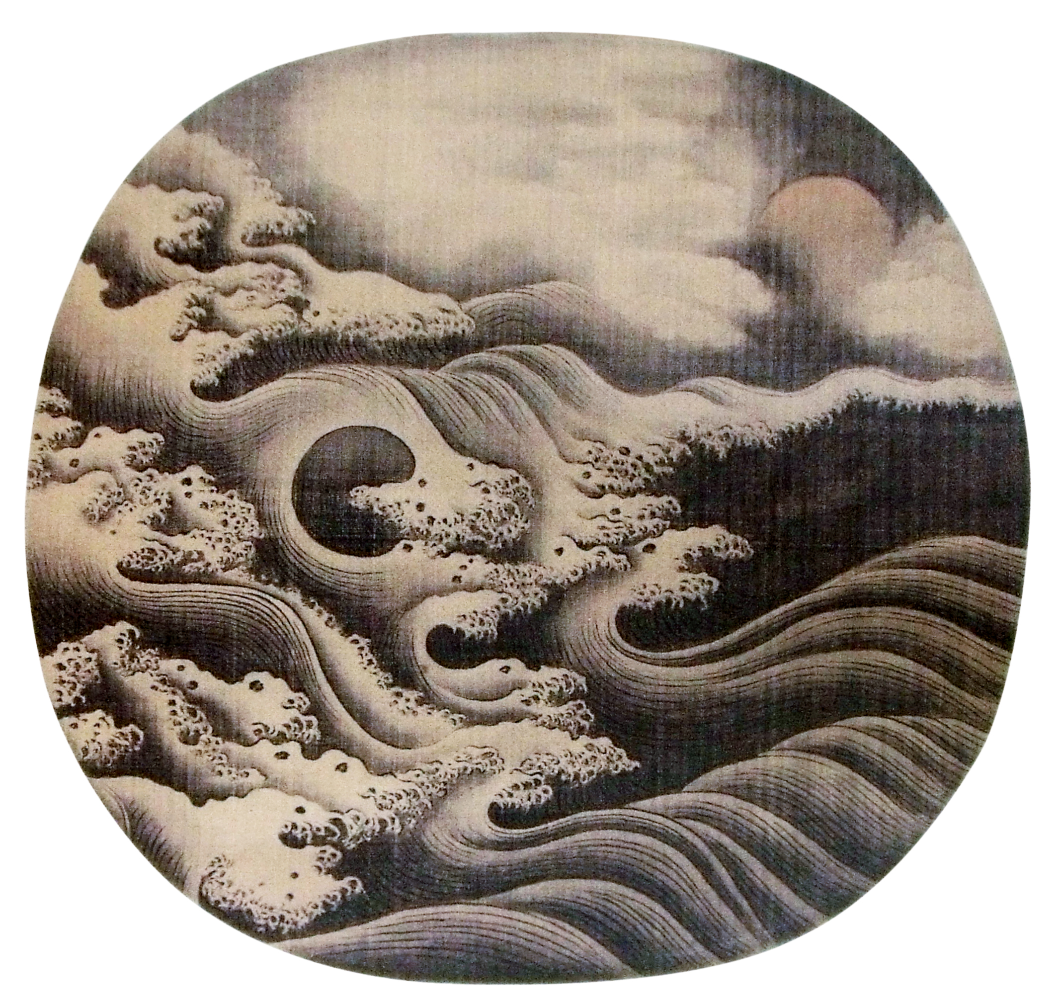 时期水波纹大致可分为两类,一类为汩汩细流,多数则是表现浪涛和波涛