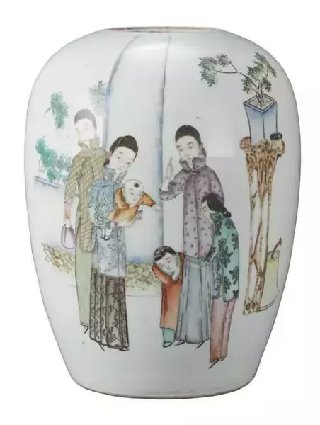 干货︱民国粉彩时装人物瓷器(好资料)