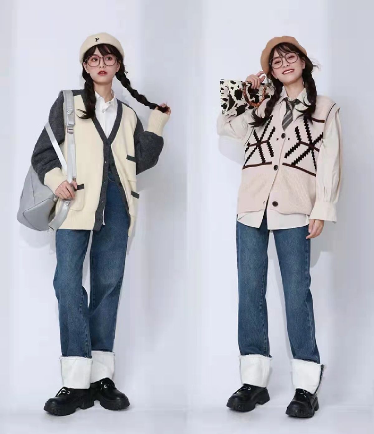 “白衬衫”一年四季都能穿！冬天叠穿法为你总结好了，很实用