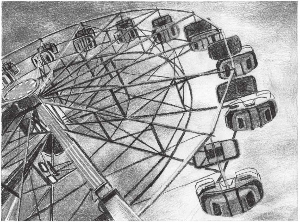 摩天轮怎么画(零基础绘画透视教程)