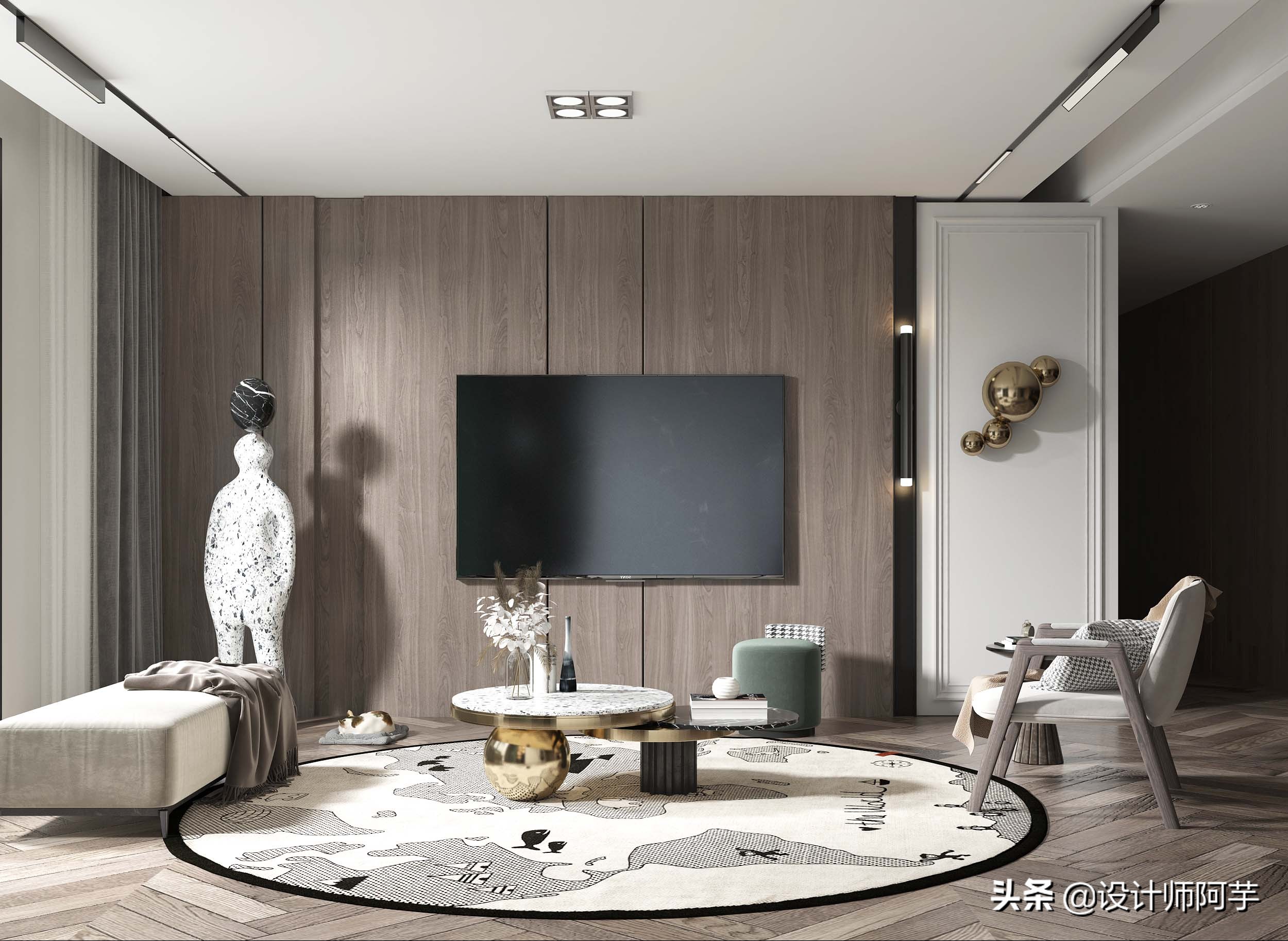 家里装修时,电视背景墙怎么做?50款优秀案例,总有一款适合你