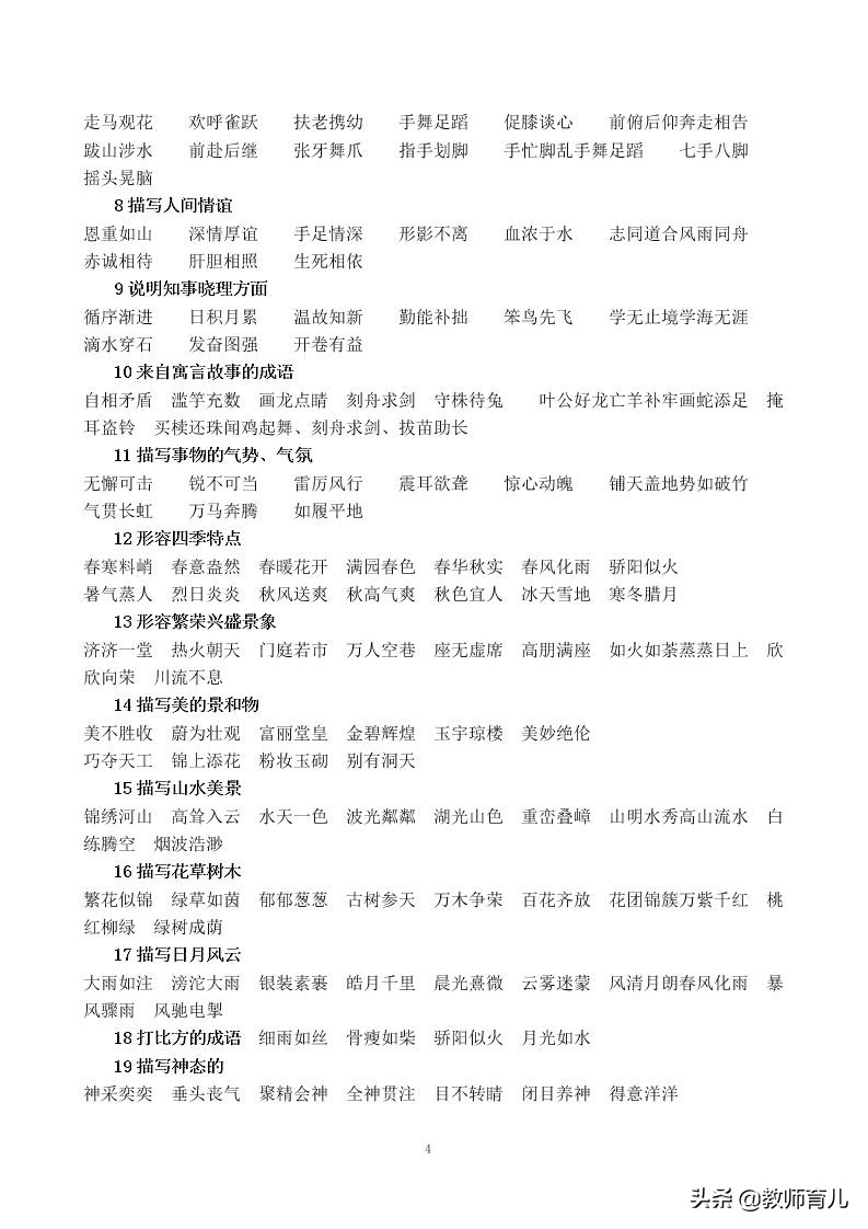 539条谚语+成语+歇后语+名人名言日积月累，一个月娃成绩显著提高