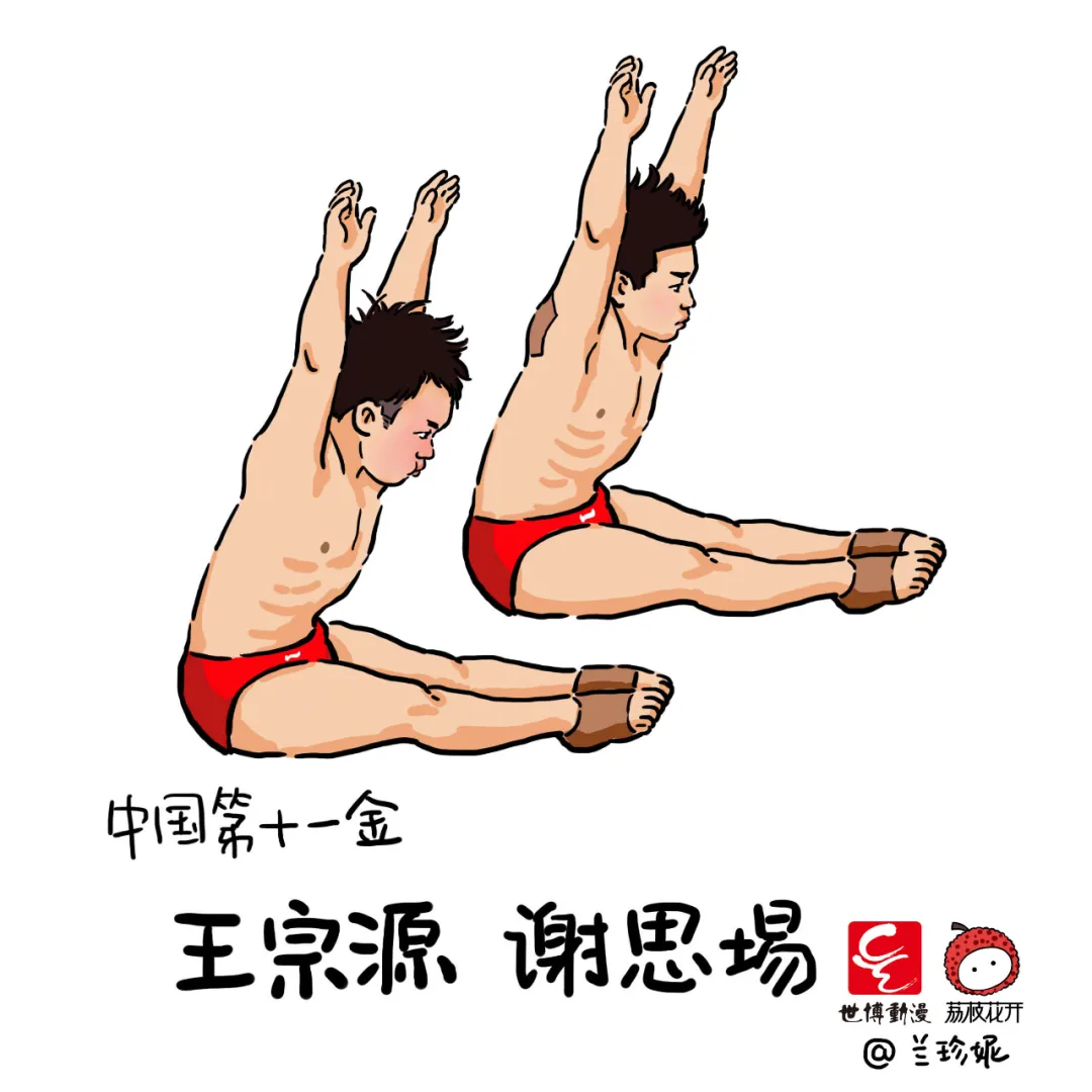 奥运会金牌有哪些手绘（萌翻了！济南姑娘手绘38张奥运冠军漫画！网友直呼“妙啊”！）