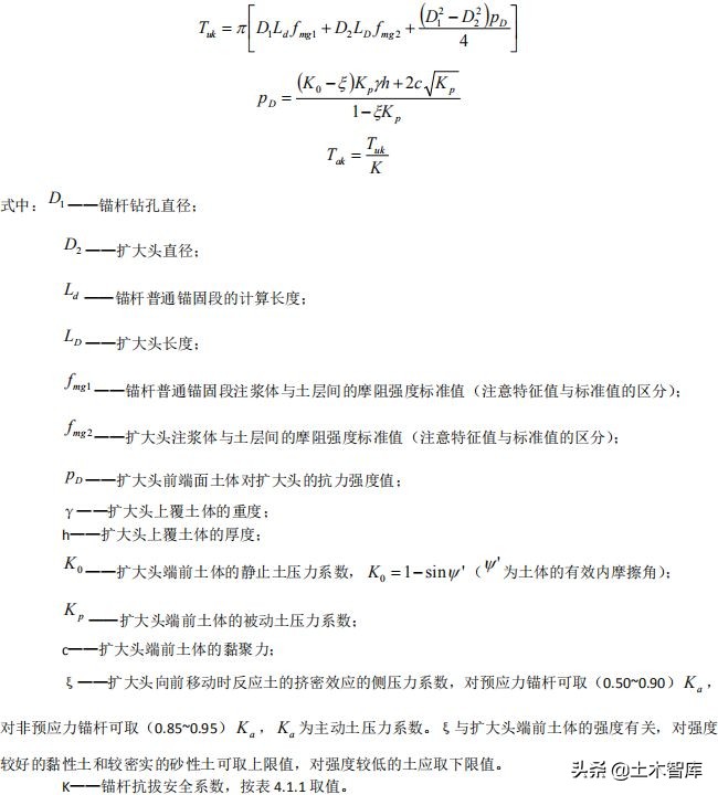 漫谈抗拔锚杆（索）形式及其设计计算方法