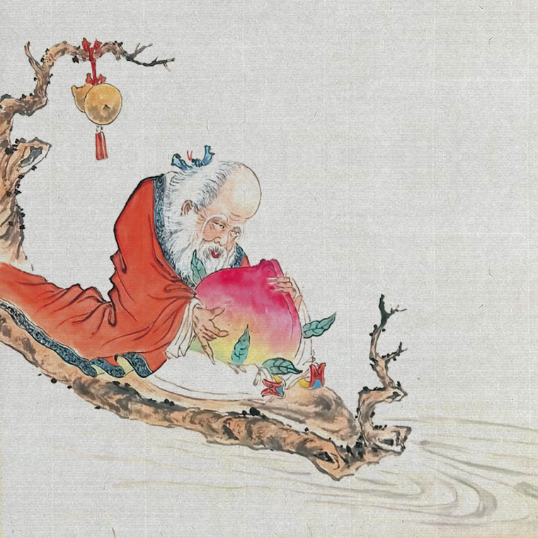 中国神话中福、禄、寿三星之一寿星——南极仙翁