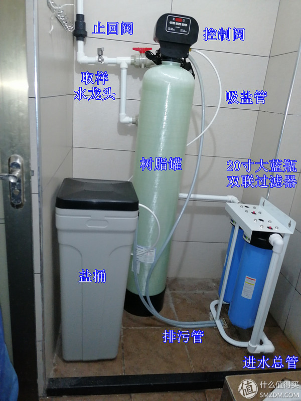 全屋中央净水系统中家用软水机选型安装diy全纪录