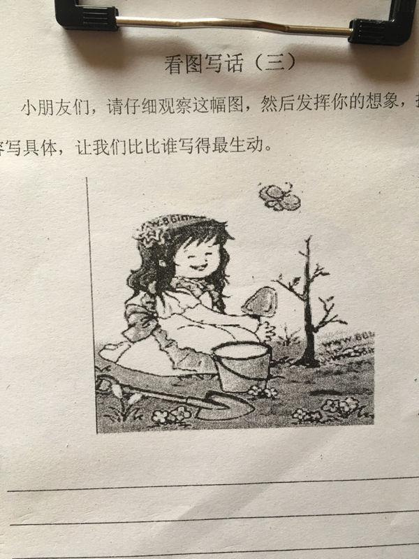 二年级作文欣赏：植树的看图写话4篇，从一个人植树到一群人植树
