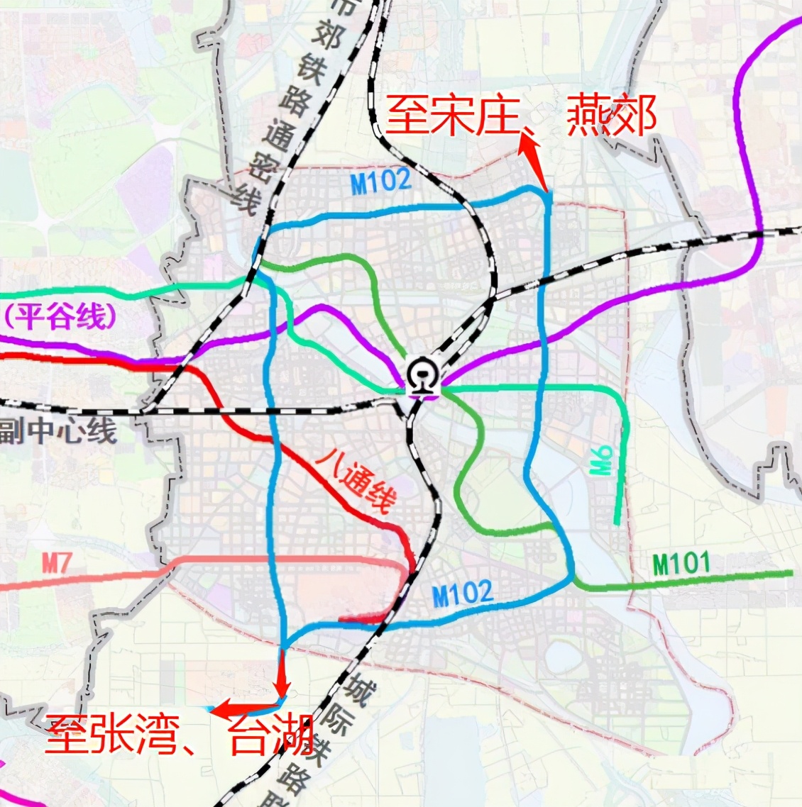 潞城6号线地铁线路图图片