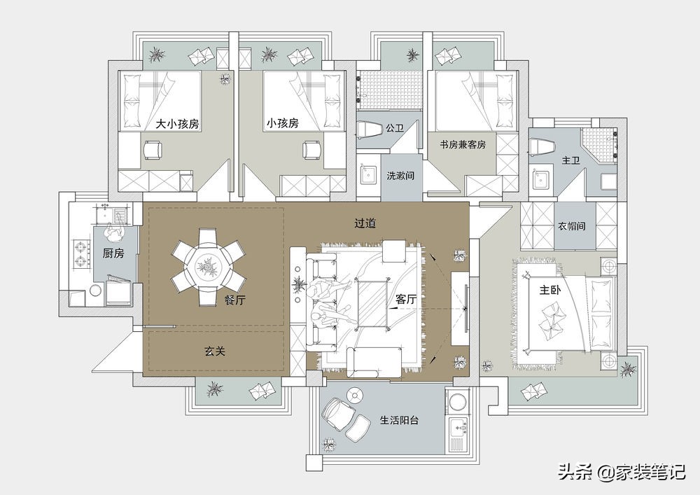 118㎡四居室，夫妻两人花三个月把家装的高级感满满，很有品味