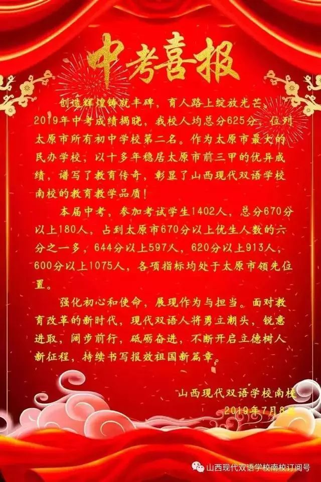 太原初中哪个好，中考成绩瞧一瞧！你最想去哪一所？