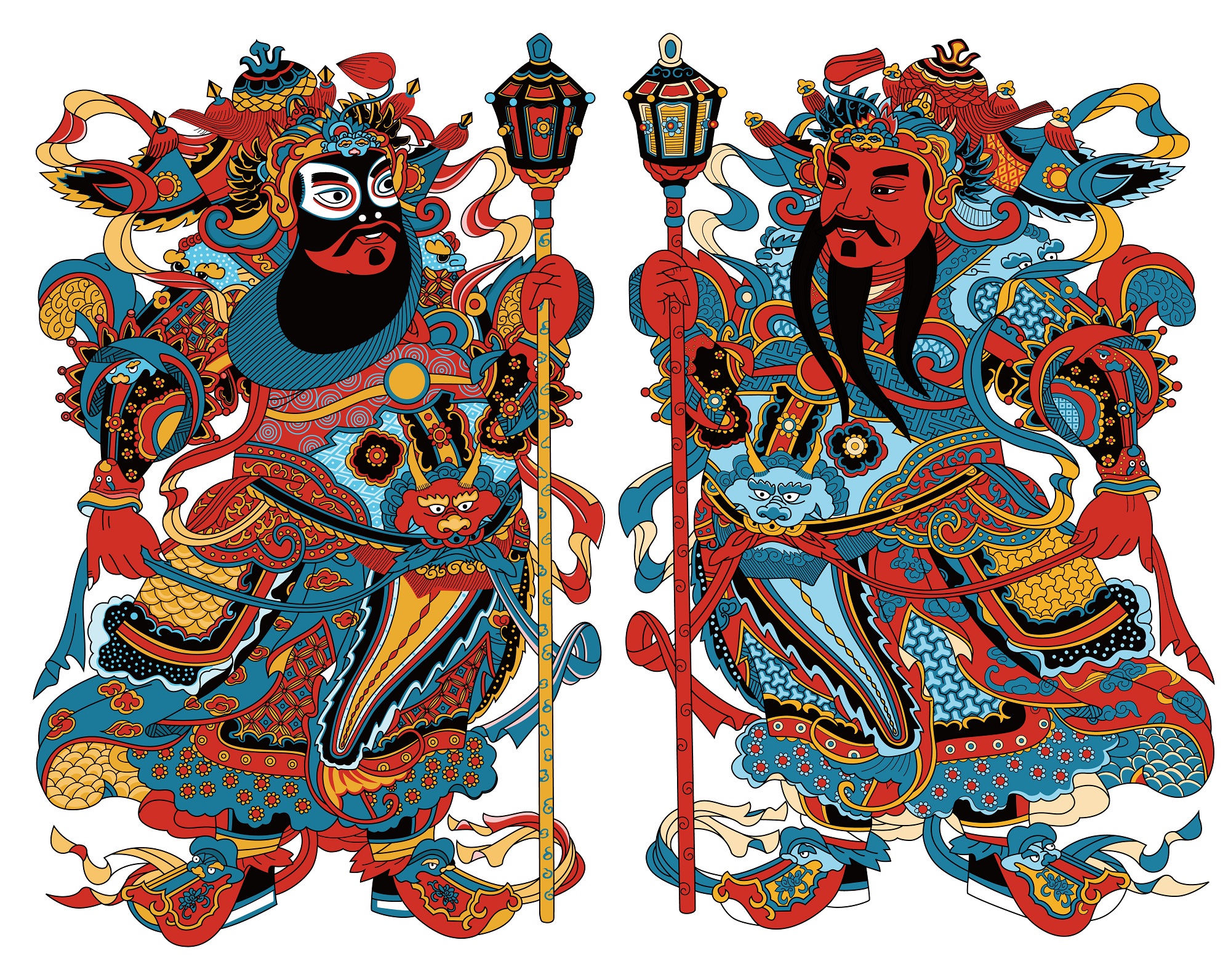 末年,繁荣于清代,至今已有400多年历史,是我国著名的三大民间年画之一