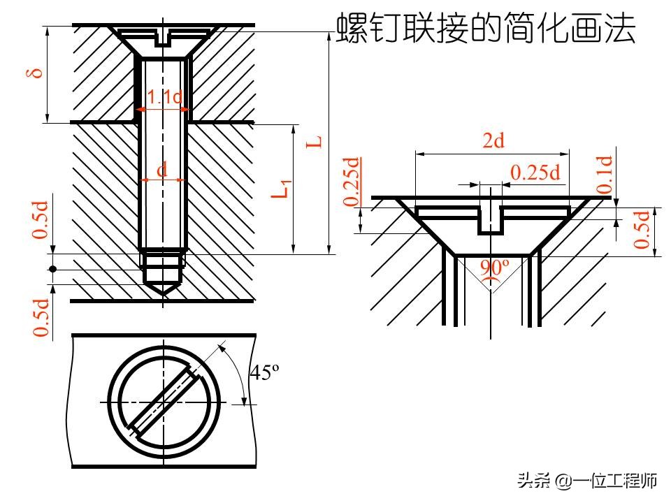 机械制图螺纹连接件的画法，63页内容详细介绍螺栓、螺钉的画法