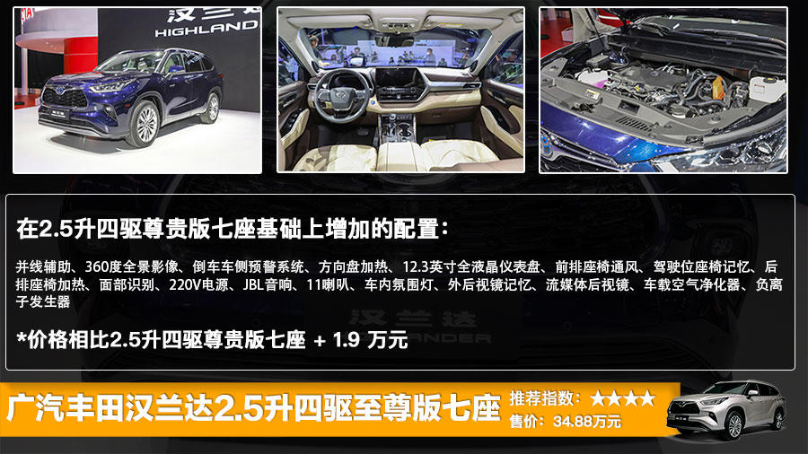 广汽丰田一代汉兰达正式上市 售26.88万起，六款车型选哪款？