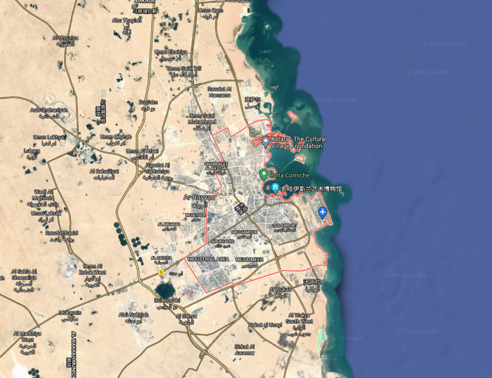 卡塔尔是半岛还是岛国(卡塔尔行政区划：首都省的面积小、人口多，在中国也算大城市)