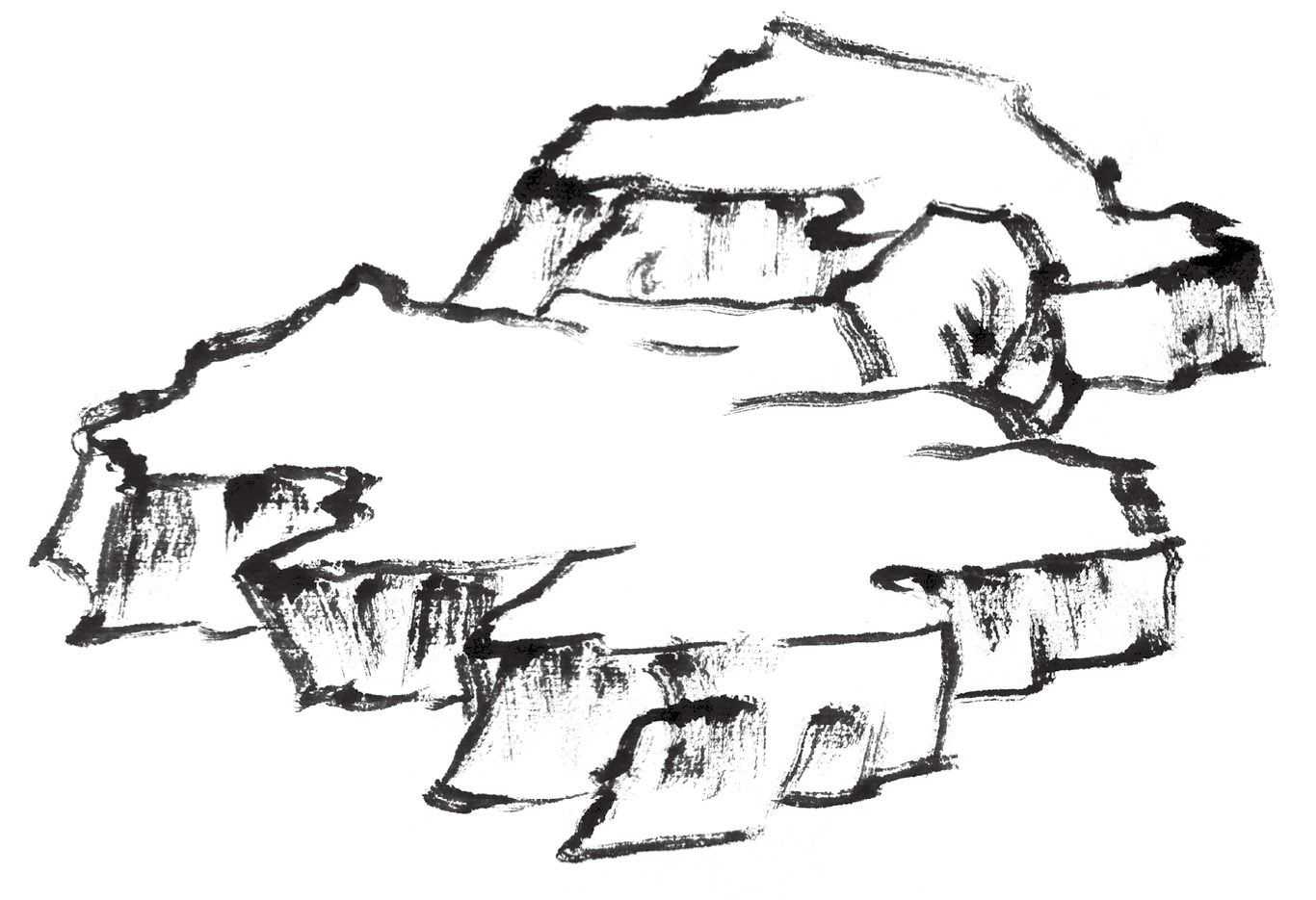 从图解教你画山石,简单易学,一看就会