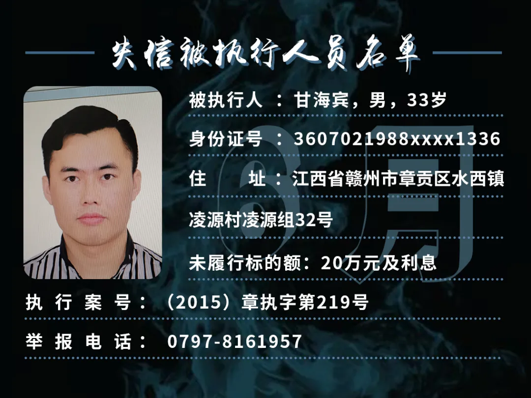 曝光！这些赣州人欠钱不还！你认识吗？