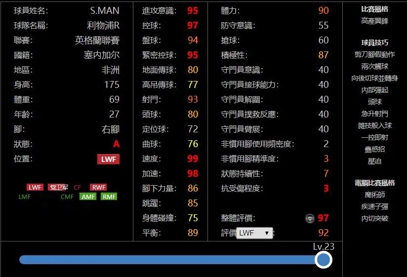 实况足球马内评测(「精选」烟熏太岁马内驾到——周精选球员简评)