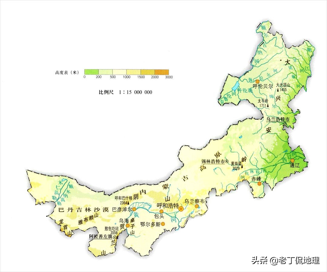 山西河北两省地图（看完就知道这两省的位置在哪）