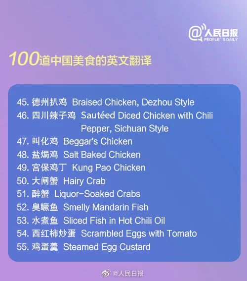 干货 | 这100道中国美食的英语翻译及7大翻译原则，请收好