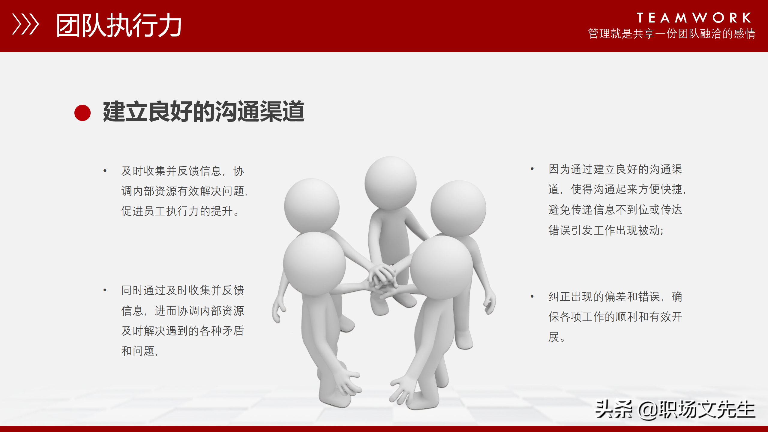 团队能量积聚于一体，37页团队管理培训课件，管理人员带头作用