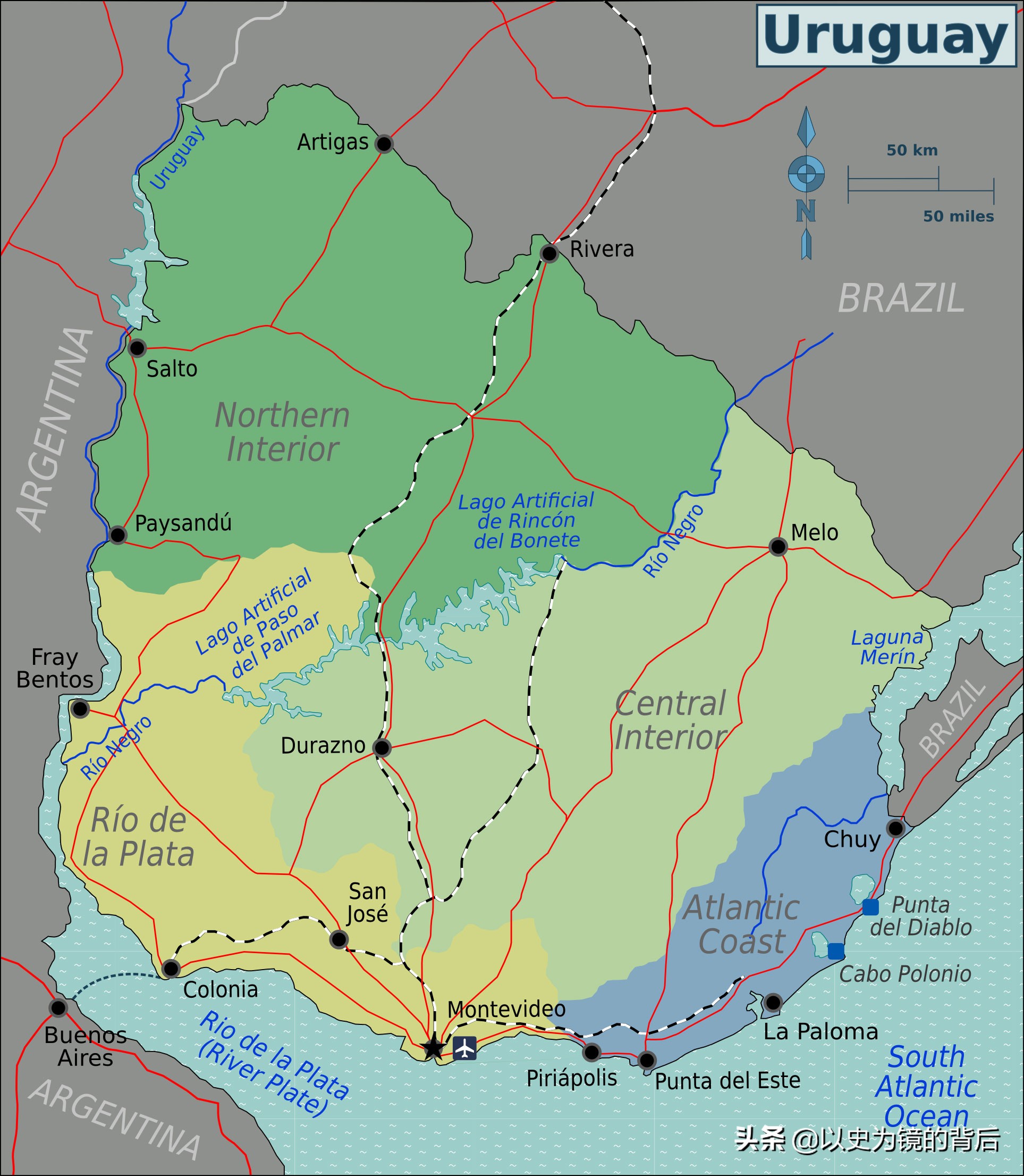 巴拉圭乌拉圭地图(乌拉圭与巴拉圭，虽然只有一字之差，发展却天壤之别)