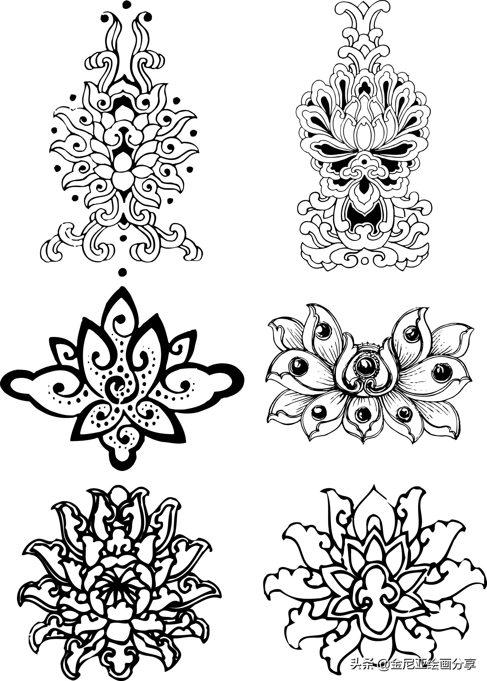 中国风 传统动物图案 边框 相框 吉祥图案 图腾 传统花纹图案 动漫