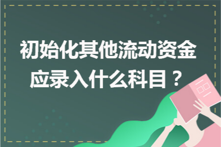 初始化其他流动资金应录入什么科目