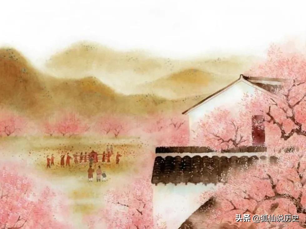 “桃之夭夭，灼灼其华”是对女子出嫁的祝愿，自然景物增添寓意美