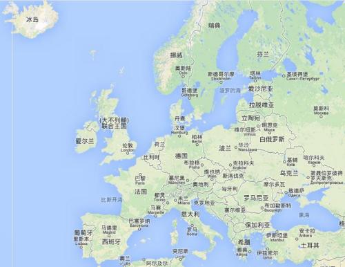 北欧四国地图中文版图片