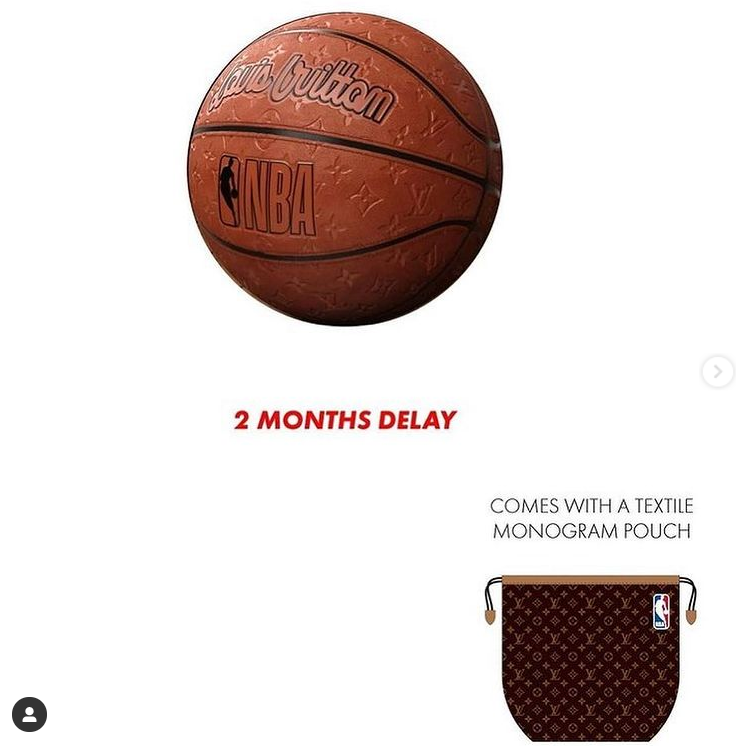 1元篮球(LV联名NBA推出“天价篮球”！每个售价1.2万，网友称拍一下都心疼)