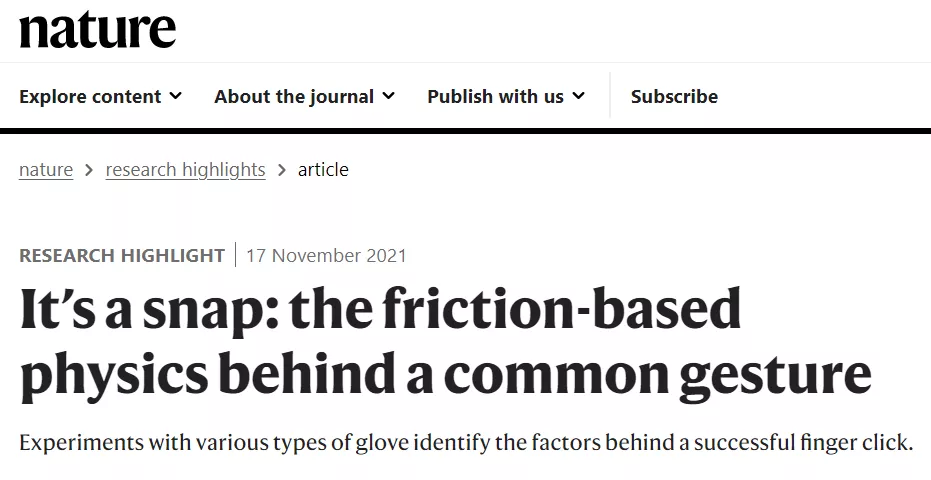 怎么打响指（知道怎么打响指吗？看了这篇SCI你就明白了）