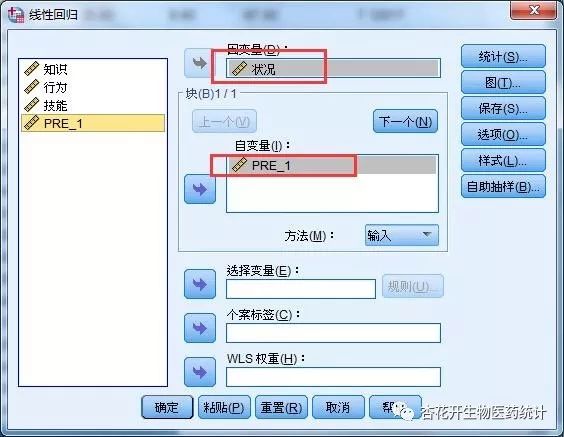 最小二乘回归在生物医药统计分析中的应用（1）