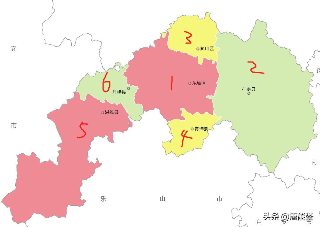 四川眉山地图位置图片