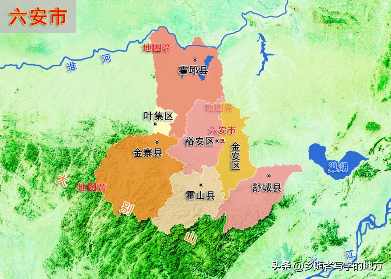 六安各县乡镇地图图片