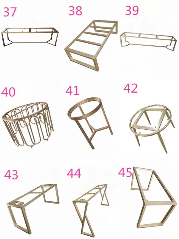 定制铁艺桌脚桌腿支架金属办公桌腿茶几大理石餐桌腿架子不锈钢腿