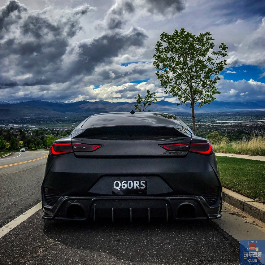 一辆帅出了天际的哑光黑英菲尼迪q60!对得起颜值王称号